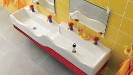 Декоративная фронтальная панель для раковины Geberit Bambini Varicor красный 430010227