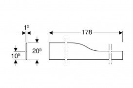 Декоративна фронтальна панель для раковини Geberit Bambini Varicor зелений 430060229