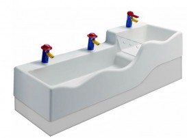 Декоративная фронтальная панель для раковины Geberit Bambini левая Varicor альпин белый 430310016