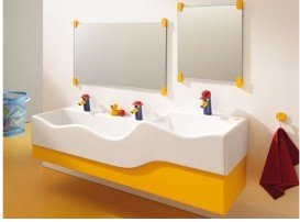 Декоративна фронтальна панель для раковини Geberit Bambini ліва Varicor жовтий 430310304