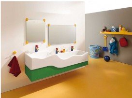 Декоративна фронтальна панель для раковини Geberit Bambini права Varicor зелений 430360229