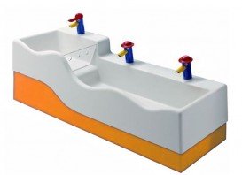 Декоративная фронтальная панель для раковины Geberit Bambini правая Varicor оранжевый 430360301