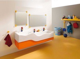 Декоративная фронтальная панель для раковины Geberit Bambini правая Varicor оранжевый 430360301