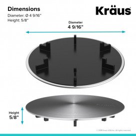 Декоративна кришка зливу Kraus нержавіюча сталь STC-2