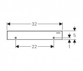 Декоративна накладка для душового трапа Geberit нержавіюча сталь 154.337.FW.1