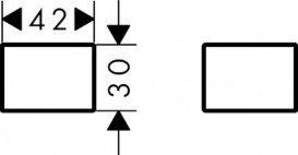 Декоративна накладка для рейлінгу Hansgrohe Axor Universal Softsquare матовий чорний 42871670