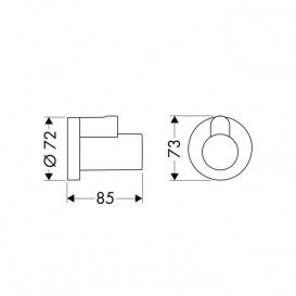Декоративная накладка на угловой вентиль Hansgrohe Axor Flowstar хром 51306000