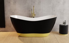 Декоративная планка для отдельностоящей ванны Besco Linea золотой сатин PWW-BL-ZL