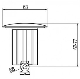 Декоративна пробка для автоматичного зливу Tres Ø 63 мм хром 913484026