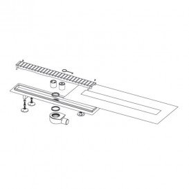 Декоративна решітка TECE TECElinus straight для ринви 800 мм нержавіюча сталь 15190007