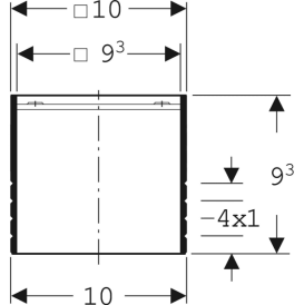 Декоративный комплект Geberit для дренажного водоотвода прорезная решетка 10x10 см 388.009.00.1