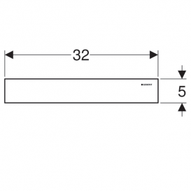 Декоративний комплект Geberit для водовідведення в стіні облицювання з полірованої нержавіючої сталі 154.342.00.1