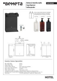 Держатель для дозатора жидкого мыла Bemeta Hotel двойной нержавеющая сталь черный матовый 146109460