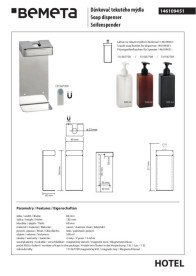 Держатель для дозатора жидкого мыла Bemeta Hotel нержавеющая сталь полированная 146109451
