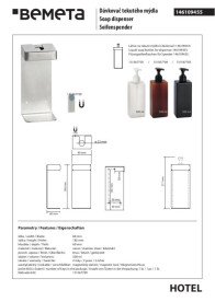 Держатель для дозатора жидкого мыла Bemeta Hotel нержавеющая сталь матовая 146109455
