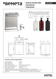 Держатель для дозатора жидкого мыла Bemeta Hotel двойной нержавеющая сталь полированная 146109461