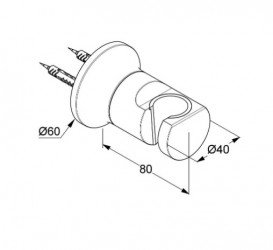 Держатель для душа Kludi Nova Fonte Deco металл хром 2055205-35