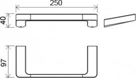 Держатель для полотенца Ravak 10° TD 300 хромированная латунь X07P324