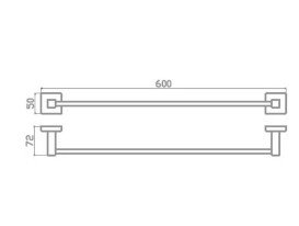 Тримач для рушників Аквародос Орландо 8912C 60 см золото АР000113354