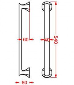 Тримач для рушників ArtCeram Civitas 54 см кераміка сірий CIC003 34;00