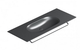 Тримач для рушників для раковини Catalano Horizon 125х50 см чорний матовий 5P125HZNS