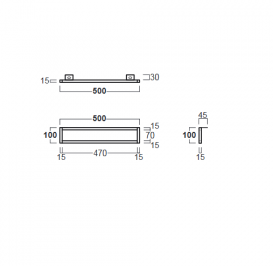 Тримач для рушників для раковини Simas Agile 60 см метал чорний матовий AGF61
