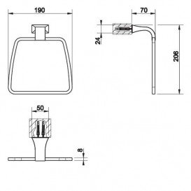 Держатель для полотенец Gessi Mimi металл хром 33309031