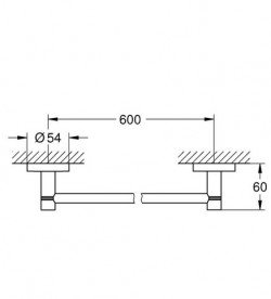 Держатель для полотенец Grohe Essentials 60 см металл черный матовый 1022512430