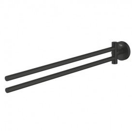 Тримач для рушників Grohe Essentials поворотний метал чорний матовий 1024672430