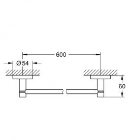 Держатель для полотенец Grohe QuickFix Start 60 см металл хром 41178000