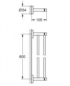 Тримач для рушників Grohe QuickFix Start подвійний метал хром 41203000