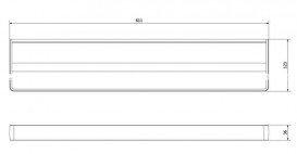 Держатель для полотенец Haceka Aline Mat Black двойной черный матовый 1196879