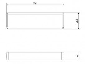 Тримач для рушників Haceka Aline P 26 см одинарний хром 1194610
