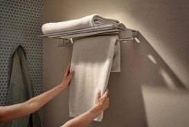 Тримач для рушників Hansgrohe AddStoris S з полицею метал хром 41781000