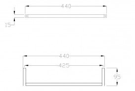 Тримач для рушників Hidra Faster для раковини 44 см хром KIP44
