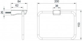 Тримач для рушників Imprese Grafiky чорний нікель ZMK041807280