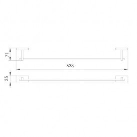 Держатель для полотенец Imprese Valtice 60 см хром 131320