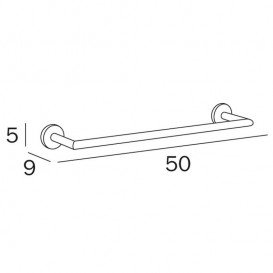 Тримач для рушників Inda Gealuna 50 см хром A1018B CR