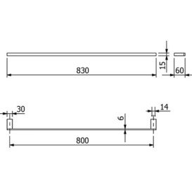 Держатель для полотенец Kludi Vela C 83 см белый матовый 3196153
