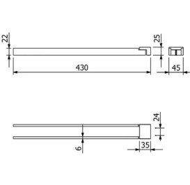 Держатель для полотенец Kludi Vela C двойной оружейная сталь PVD 31977N2