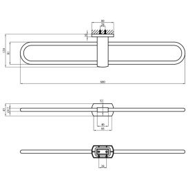 Тримач для рушників Kroner KRM Graz-GRP95609 графіт CV035538