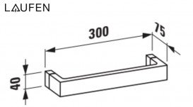 Тримач для рушників Laufen Kartell Rail 30 см пластик рожевий H3813300930001