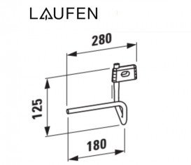 Держатель для полотенец Laufen Val для раковины левый хром H3812800040001