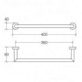 Тримач для рушників Lineabeta Baketo латунь хром 5210.29