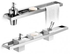 Держатель для полотенец (подставка для аксессуаров) Lineabeta Skuara 40 см латунь хром 52814.29