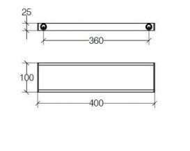 Держатель для полотенец (подставка для аксессуаров) Lineabeta Skuara 40 см латунь хром 52814.29