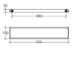 Держатель для полотенец (подставка для аксессуаров) Lineabeta Skuara 50 см латунь хром 52815.29
