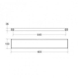 Тримач для рушників (підставка для аксесуарів) Lineabeta Skuara 60 см латунь хром 52816.29