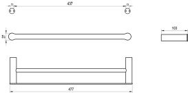 Держатель для полотенец Ravak Fold FD 320 двойной матовая нержавеющая сталь X07P1339