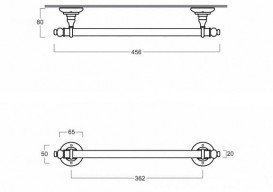 Тримач для рушників Simas Accessori 40 см хром 260215